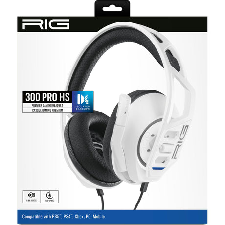 Nacon Rig 300 Pro HS Over-Ear-Gaming-Headset (weiß, Playstation 4, Playstation 5, Xbox, Nintendo Switch, PC)