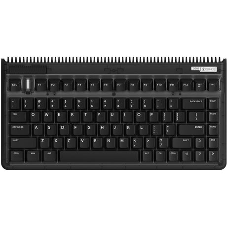 Iqunix OG80 Dark Side kabellose mechanische Tastatur (Schwarz, US-Layout (QWERTY), Gateron-Braun, 80 % (TKL), RGB-LEDs, Hot-Swap-fähig, PBT, 2,4 GHz | Bluetooth 5.1 | USB-C)