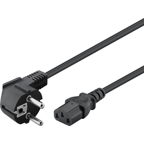Goobay Eurostecker > C13 Stromkabel (schwarz, 1,5 Meter)