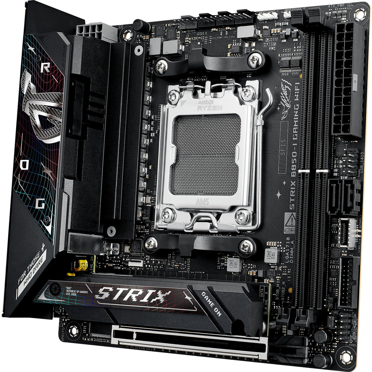 Asus ROG Strix B850-I Gaming Wi-Fi Sockel AM5 Motherboard (2,5 GB-LAN, Wi-Fi 7, BT, Sound, Mini-ITX)