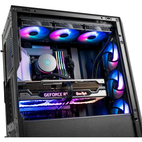 Silverstone Fara 514x Midi Tower Gehäuse (schwarz | 2x USB-A | 1x USB-C | RGB | gehärtetes Glas)