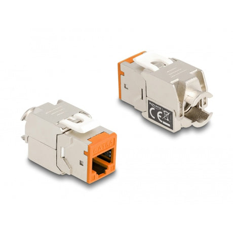 Delock Keystone Modul RJ45 Buchse auf LSA Cat 6a werkzeuglos, 8 Stück (mehrfarbig)