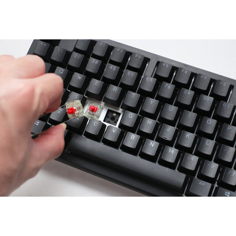 Ducky Zero 6108 Classic Black RGB mechanische Gaming-Tastatur (Schwarz, US-Layout (QWERTY), Cherry MX2A Speed Silver, 100 %, RGB-LEDs, Double-Shot PBT, Hot Swap, 2,4 GHz | Bluetooth | USB-C)
