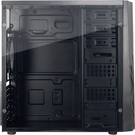 Inter-Tech B-02 RGB-Midi-Tower-Gehäuse (schwarz | 3x USB-A | RGB | Fenster)