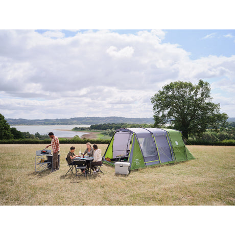 Coleman Fastpitch Victoria Falls 4 Verdunkelungszelt – 4-Personen-Zelt – schneller Aufbau dank Fastpitch – Blackout-Schlafzimmer-Technologie – grün