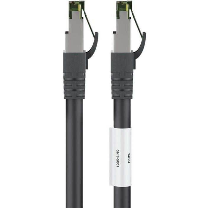 Goobay Netzwerkkabel Kat.8.1 s FTP (schwarz, 0,5 Meter)