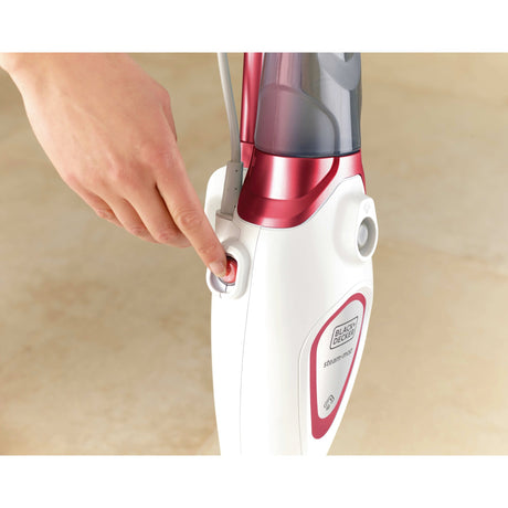 Black+Decker BDS1616R 1600 W Dampfmopp mit 2 Dampftüchern Dampfreiniger (weiß rot)
