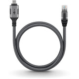 Goobay Netzwerkadapter USB-C 3.2 gen1 auf RJ-45 (Schwarz Silber, 2 Meter)
