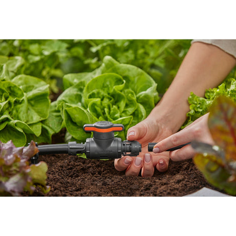 Gardena Micro-Drip-System Absperr- und Regulierventil 13 mm (1 2 ) (grauorange)