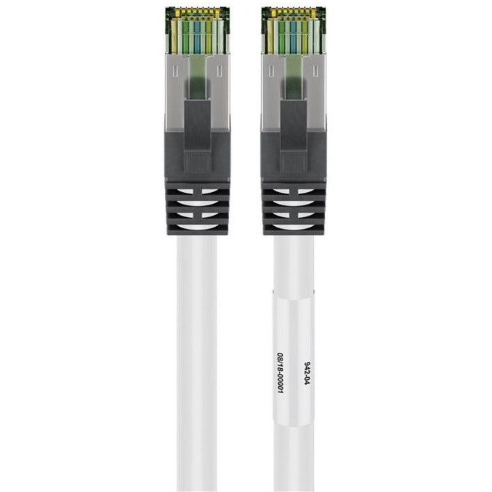 Goobay Netzwerkkabel Kat.8.1 S FTP (weiß, 0,5 Meter)