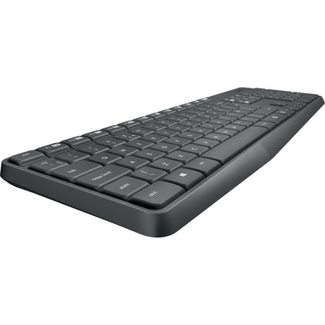 Logitech mk235 Wireless-Desktop-Set (schwarz, US-internationales Layout (QWERTY))