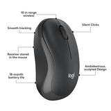 Logitech mk295 geräuschloses kabelloses Tastatur- und Maus-Kombi-Desktop-Set (schwarz, US-internationales Layout (QWERTY), 100 %)