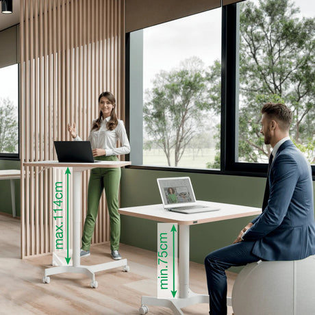 Leitz höhenverstellbarer Sitz-Steh-Schreibtisch rechteckig 65360001