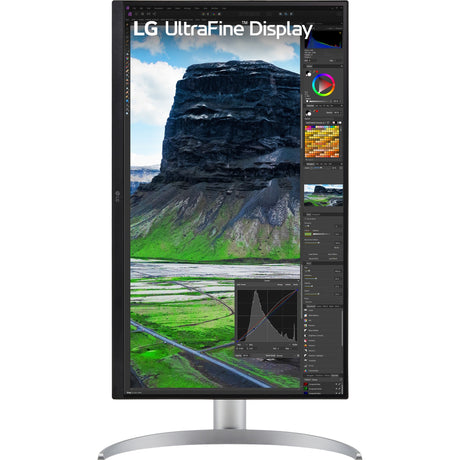 LG Ultrafine 27UQ850V-W 27 4K UHD Monitor (Weiß Silber, 2x HDMI, Display Port, 2x USB-A, USB-B, USB-C)