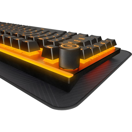 Ruhig sein! Leicht montierte, geräuschlose, taktile RGB-Gaming-Tastatur (schwarz, US-Layout (QWERTZ), geräuschlos, taktil, 100 %, Argb, PBT-Double-Shot-Tastenkappen)