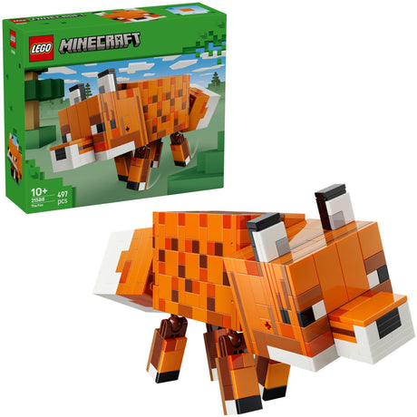 Lego Minecraft der Fuchs, Kinderzimmerdekoration und Tierspielzeug für Kinder – 21588