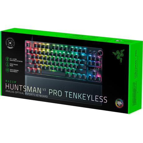 Razer Huntsman V3 Pro TKL RGB mechanische Gaming-Tastatur (schwarz, US-Layout (QWERTY), analog optisch Gen 2, 80 % (TKL), Double-Shot PBT)