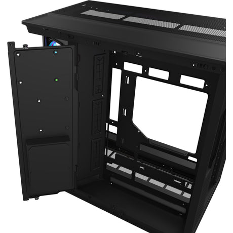 Thermaltake View 380 XL WS ARGB MIDI Tower Gehäuse (schwarze Holzfarbe | 2x USB-A | 1x USB-C | RGB | gehärtetes Glas)