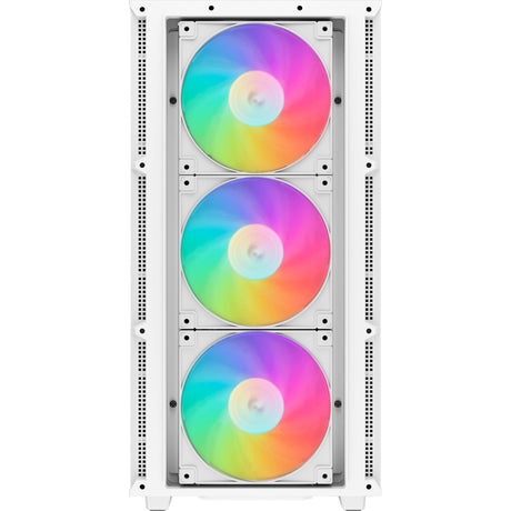 Deepcool ch560 digitales Midi-Tower-Gehäuse (weiß | 1x USB-A | 1x USB-C | RGB | gehärtetes Glas)
