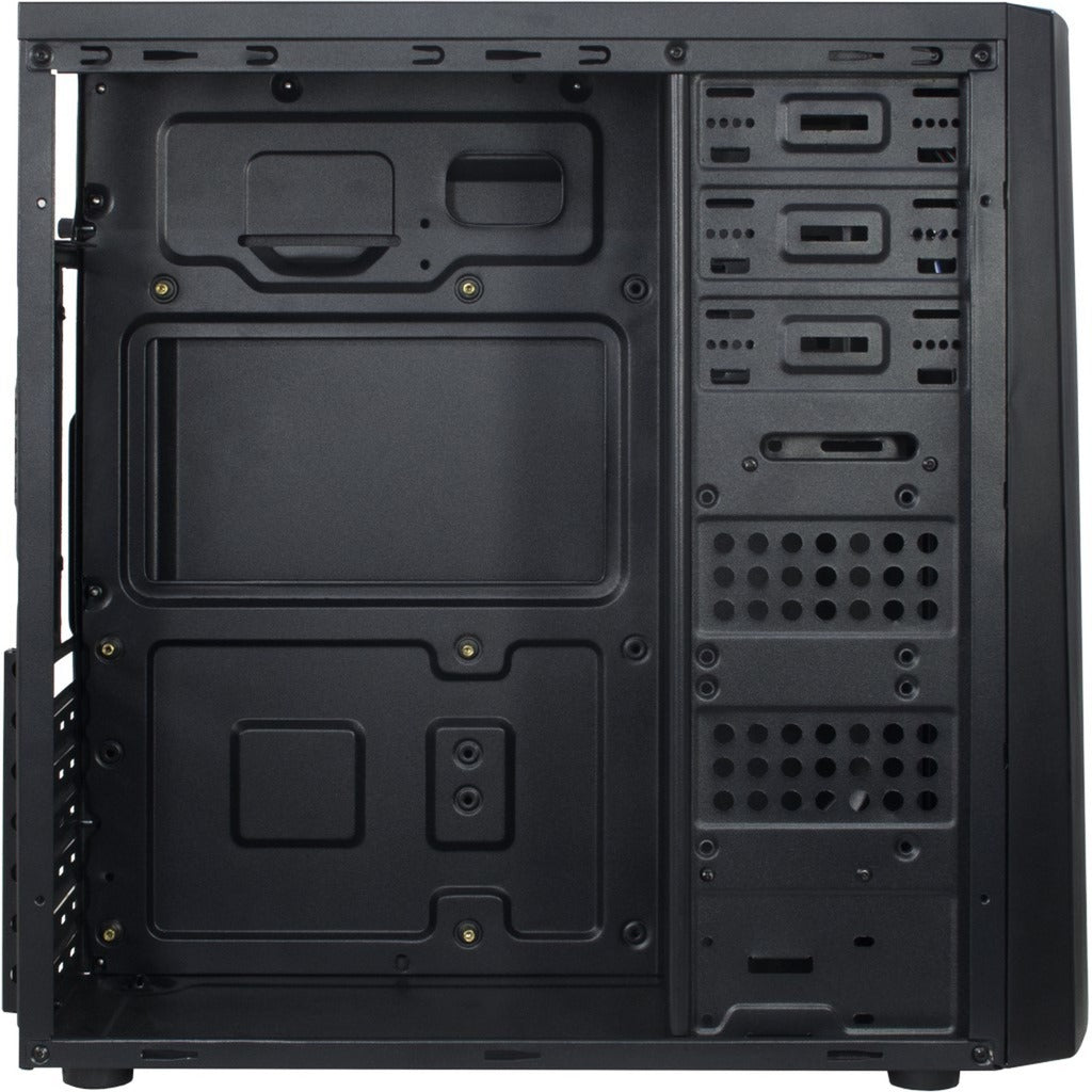 Inter-Tech B-42 RGB Midi-Tower-Gehäuse (schwarz | 3x USB-A | RGB | Fenster)
