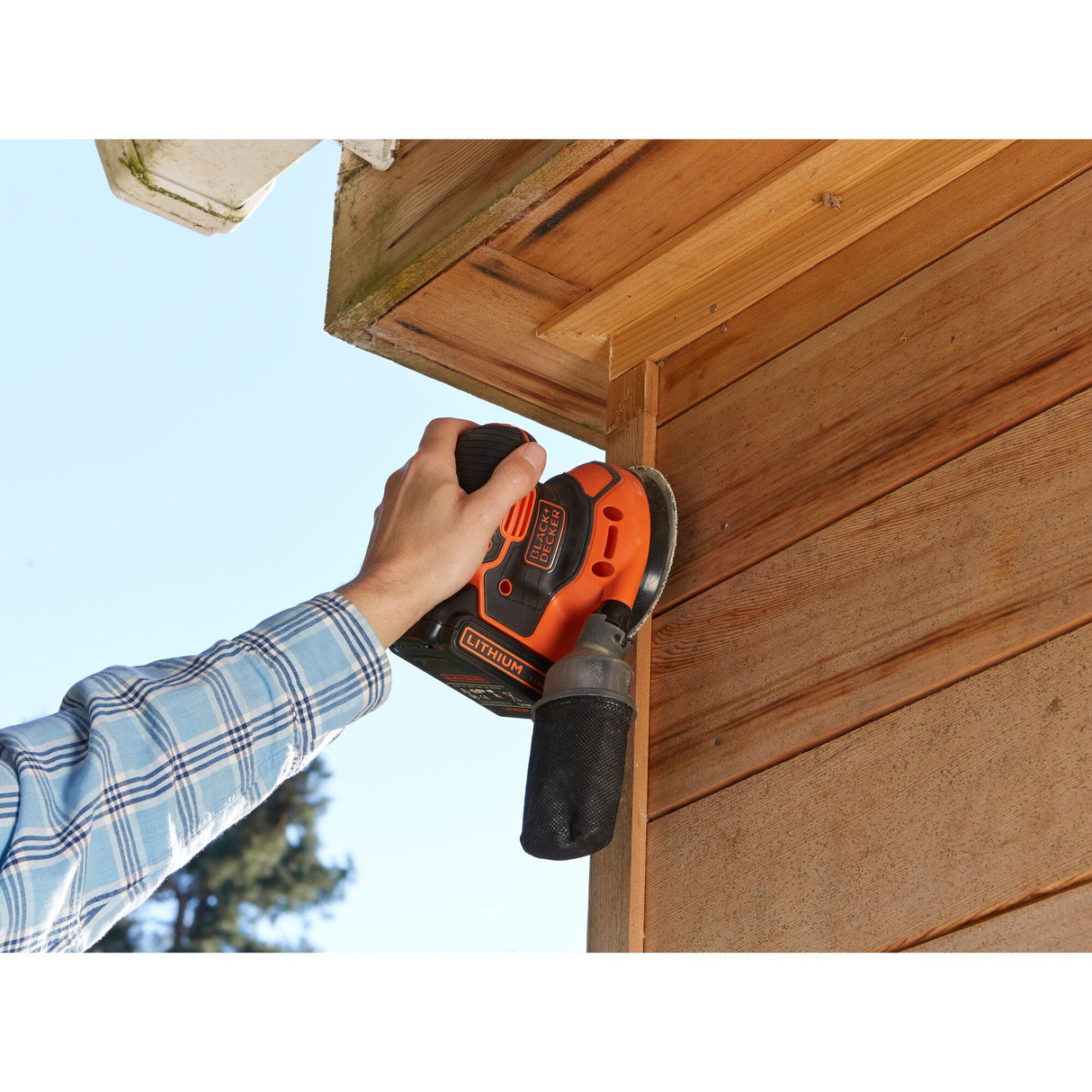 Black+decker bdcros18 18V Akku-Exzenterschleifer (schwarzorange, Aufbewahrungstasche, Ladegerät und Akku im Lieferumfang enthalten)