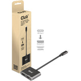 Club 3D MST Hub USB3.2 Gen2 Typ-C (DP Alt-Modus) zu DisplayPort + HDMI 4K60Hz M-F (Schwarz)