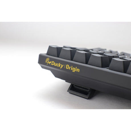 Ducky Origin Phantom Black, Tastatur (Schwarz, US-Layout, Cherry MX Red, Hot Swap, PBT-Double-Shot-Tastenkappen)