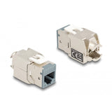 Delock Keystone Modul RJ45 Buchse auf LSA Cat 6a werkzeuglos, 8 Stück (mehrfarbig)