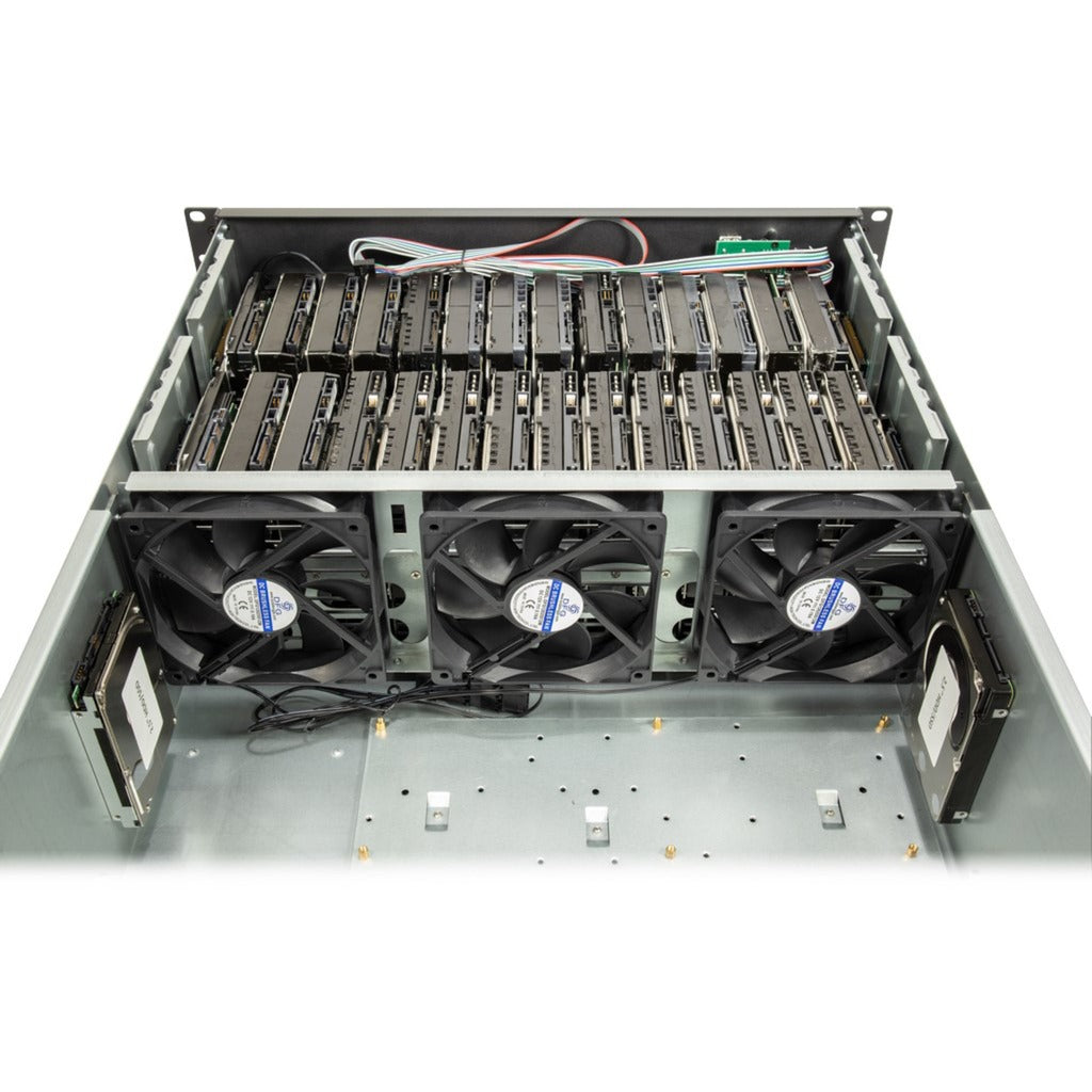 Inter-tech 4f28 Mining Rack, Servergehäuse (schwarz | 2x USB-A)