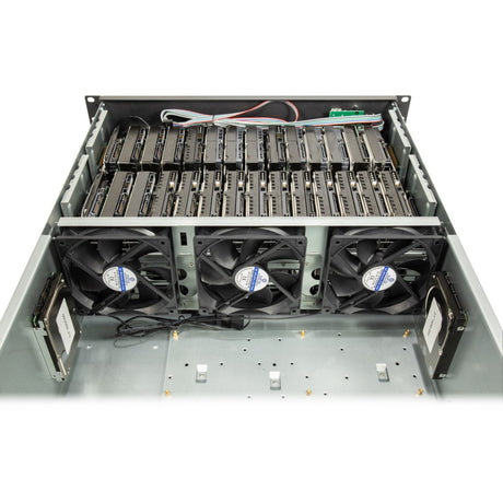 Inter-tech 4f28 Mining Rack, Servergehäuse (schwarz | 2x USB-A)
