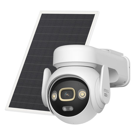 Imou Aov PT 4K Kit (WiFi+4G) SIM-Karte SD-Überwachungskamera (weiß, 8 MP, WiFi 6, 4G LTE, Solarpanel, KI-Erkennung)