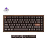 Keychron k2he all-wood special edition mechanisch toetsenbord (houtkleur, us lay-out (qwerty), gateron double-rail magnetic nebula, 75%, gateron double-rail magnetic, osa pbt double-shot, hot swap, bluetooth 5.2 | usb-c)