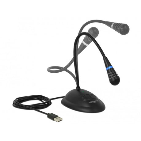 Delock USB Schwanenhalsmikrofon Mikrofon (schwarz)