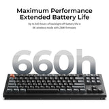 Keychron v3 ultra 8k wireless custom mechanical keyboard (zwart, us lay-out (qwerty), silk pom red, 80% (tkl), rgb, hot swap, 2.4 ghz | bluetooth 5.3 | usb-c)