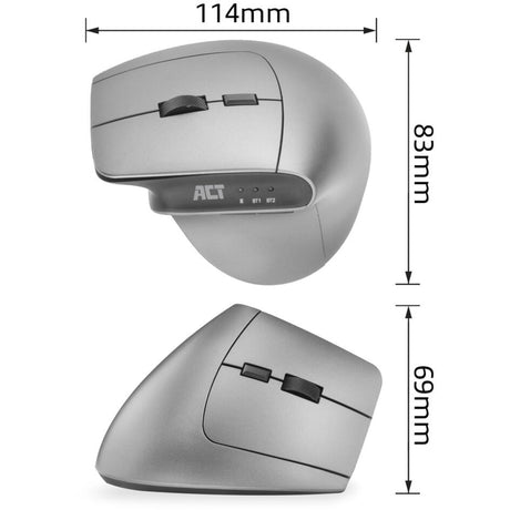 Kabellose ergonomische Act-Maus mit Bluetooth und USB-C USB-A