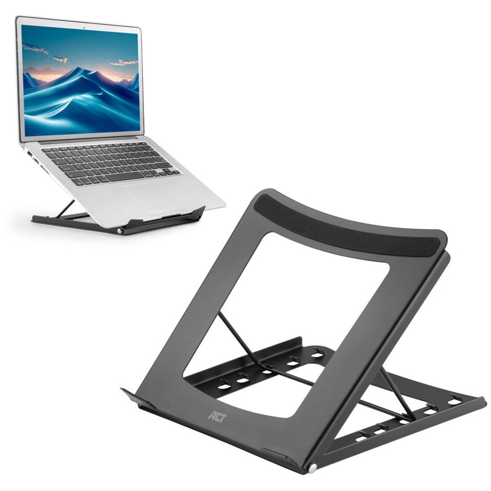 Act Connectivity Laptopständer, klappbar, 5-fach höhenverstellbar (schwarz)