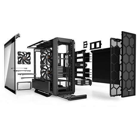 Ruhig sein! Silent Base 802 Window Midi-Tower-Gehäuse (schwarz | 2x USB-A | 1x USB-C | Fenster)