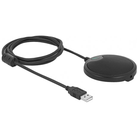 Delock USB Kondensatormikrofon omnidirektional für Konferenzen Mikrofon (schwarz)