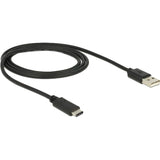 Delock USB-C 2.0 > USB-A Kabel (schwarz, 1 Meter)