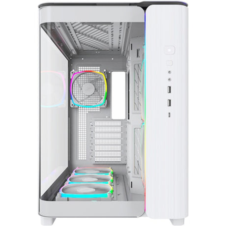Montech King 95 Pro Midi-Tower-Gehäuse (weiß | 2x USB-A | 1x USB-C | RGB | gehärtetes Glas)