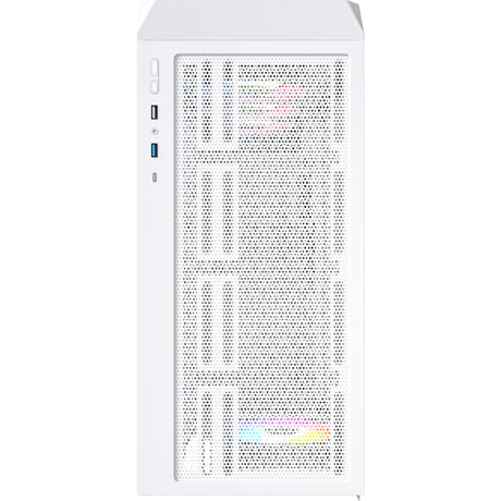 Montech x5 Midi-Tower-Gehäuse (weiß | 2x USB-A | 1x USB-C | gehärtetes Glas)
