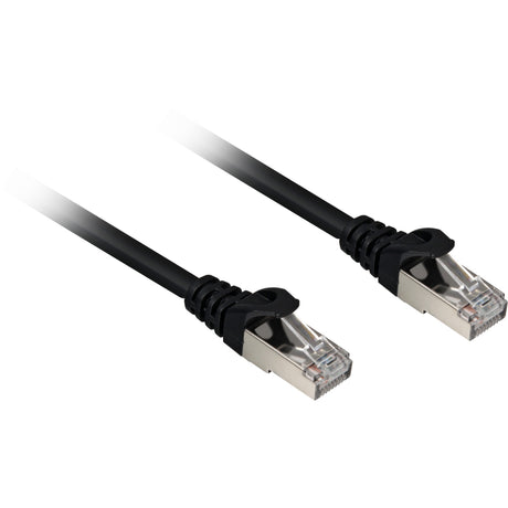 Sharkoon Netzwerkkabel SFTP, RJ-45 mit Cat.6a (schwarz, 0,25 Meter, halogenfrei)