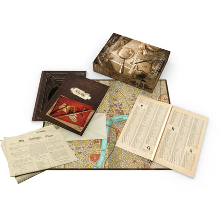 Asmodee Sherlock Holmes Consulting Detective: The Thames Murdes Other Cases Brettspiel (englisch, 1 – 8 Spieler, 60 – 90 Minuten, ab 12 Jahren)