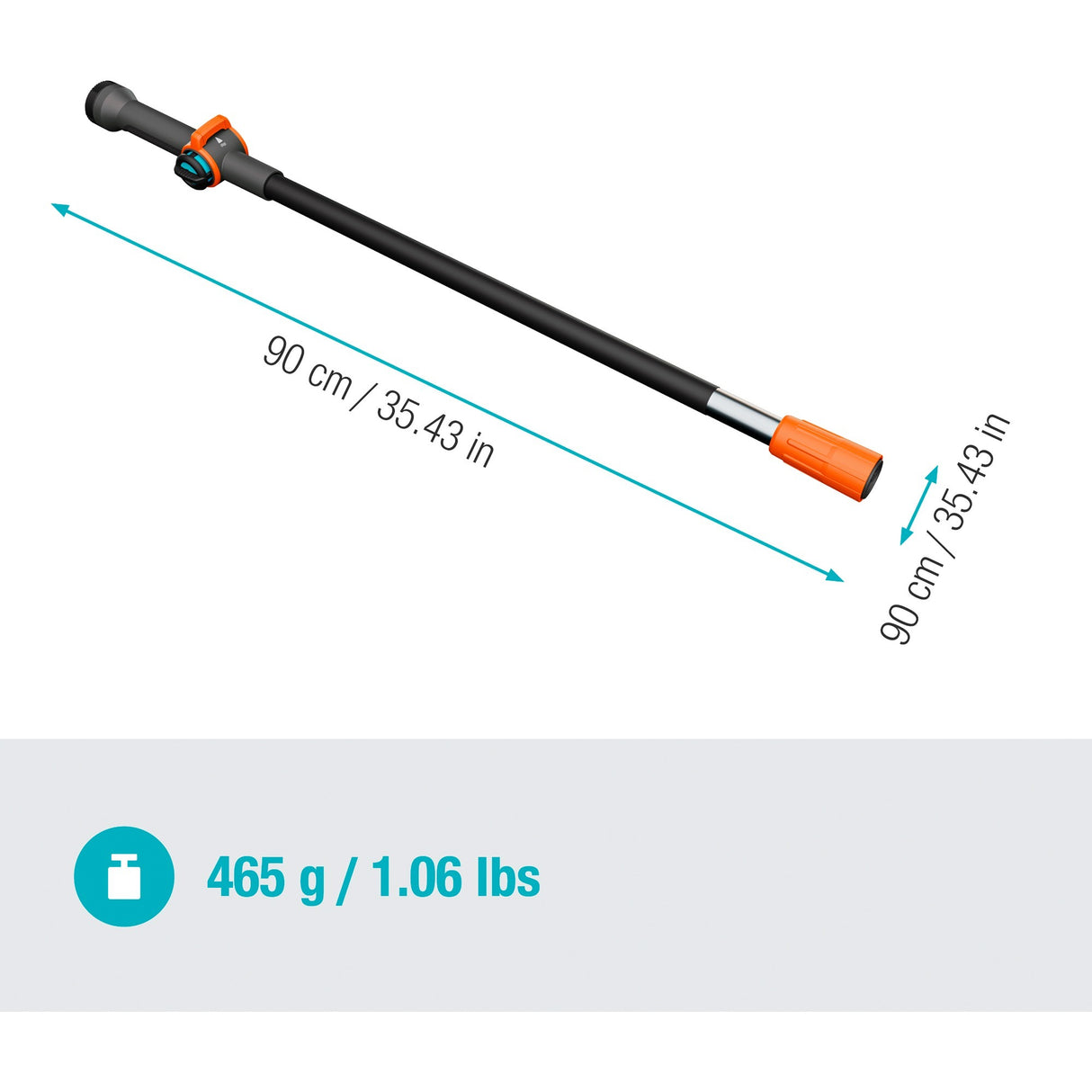 Gardena Cleansystem Stahl S, 90 cm