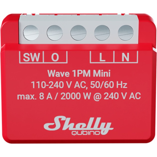 Shelly Qubino Wave 13 Uhr Mini-Schalt- und Messaktor Z-Wave