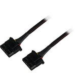 Sharkoon 5,25 4-Pin (Stecker) auf 5,25 4-Pin (Buchse) Y-Strom-Splitterkabel (schwarz, 6 Zoll)