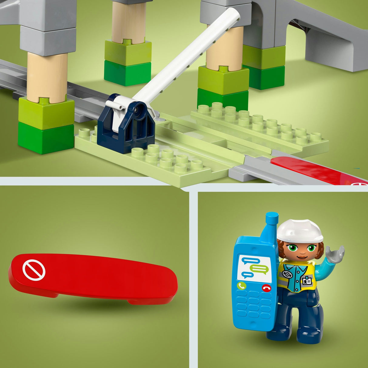 Lego Duplo Town 10426 Eisenbahnbrücke und Gleise, Erweiterungsset