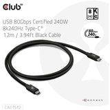Club 3D USB-C 80 Gbit/s zertifiziert 240 W 8K 240 Hz