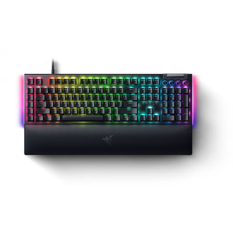 Razer Blackwidow V4, Gaming-Tastatur (Schwarz, US-Layout, Gelb, RGB-LEDs, Doubleshot-ABS)