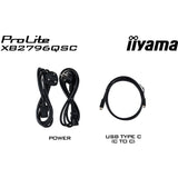 Iiyama prolite xb2796qsc-b1 27 monitor (zwart (mat), 75 hz, hdmi, usb-c, audio)
